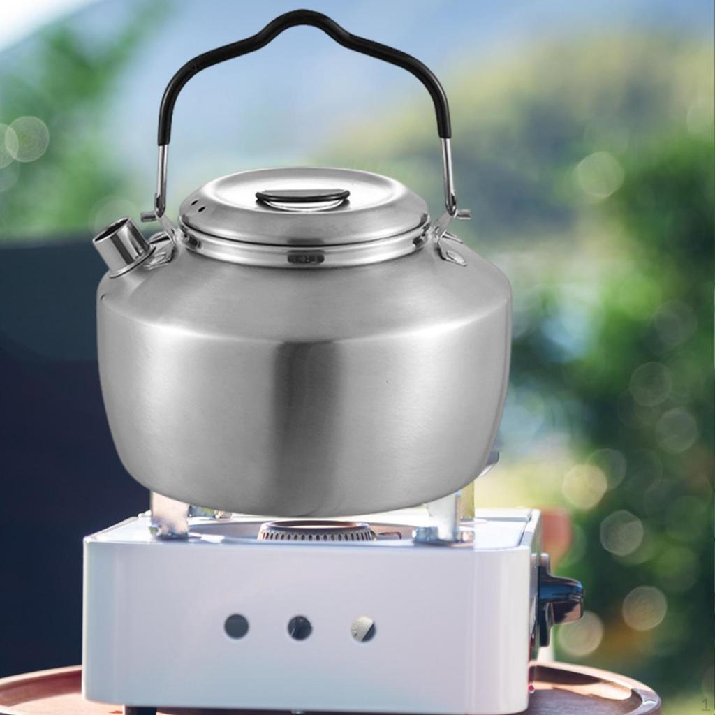 Camping Kettle Tea Coffee Pot Quick Heat Lightweight Teapot Water for Road Trip Picnic