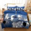 Copripiumino Aereo Aereo Volante Set Biancheria da Letto Per Ragazzi Ragazza Poliestere Stampa Aereo Copripiumino Matrimoniale Queen King Size