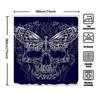 Tuniu Black Skull Bat Wings Bathroom Curtain Spooky Gothic Room Decor Cool Wall Art Shower Curtain