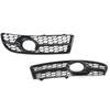 1 Pair Front Fog Lamp Grille Bezel 8E0807681F Glossy Black Fog Light Cover Replacement for A4 B7