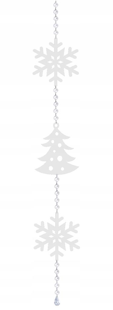 Christmas garland winter snowflakes christmas tree pendant decoration glamor black