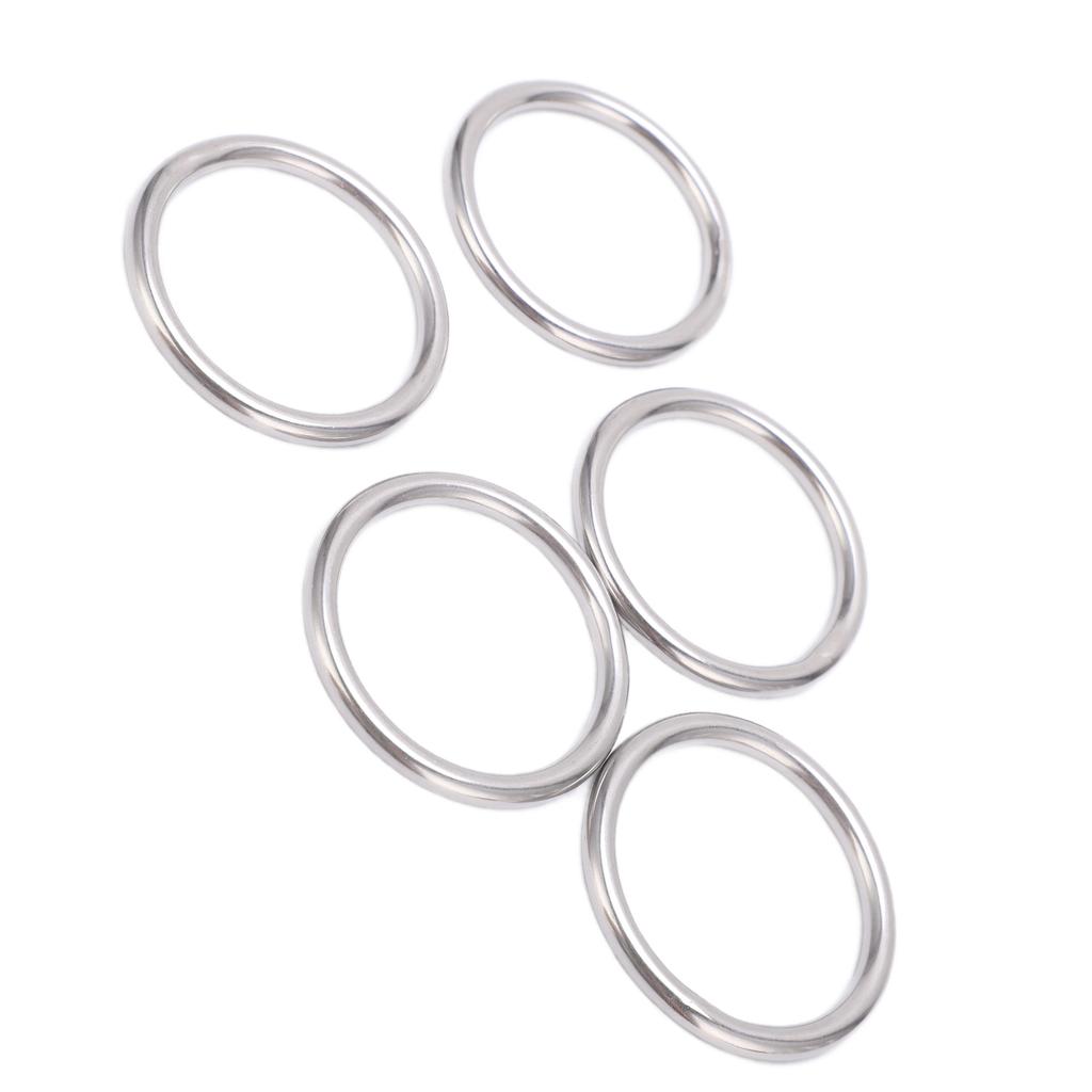 5Pcs 304 Stainless Steel Round O s Seamless Multi Purpose Welding Metal O s for Marine Boat Equipment s