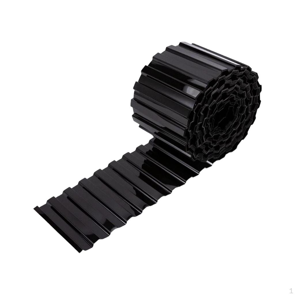 Corrugated Metal Garden Edging Black Border for DIY Flower Bed Driveway