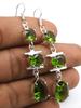 Peridot Gemstone Ethnic Handmade Drop Dengle Earring Jewelry ER 309