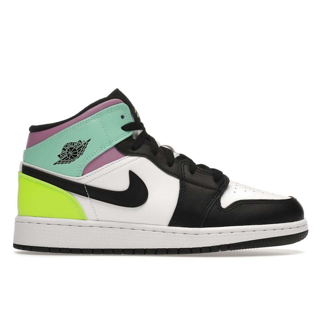 Air Jordan 1 Mid GS Pastel Dětské Tenisky Bílá Volt Zelená-Zářící 554725-175