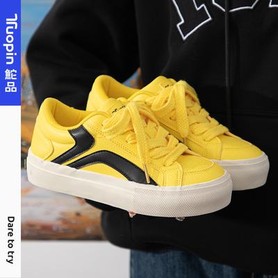 Yellow Board Shoes Women's Autumn and Winter New Versatile Casual Shoes Original Heightening Sports Shoes Platform Bread Shoes