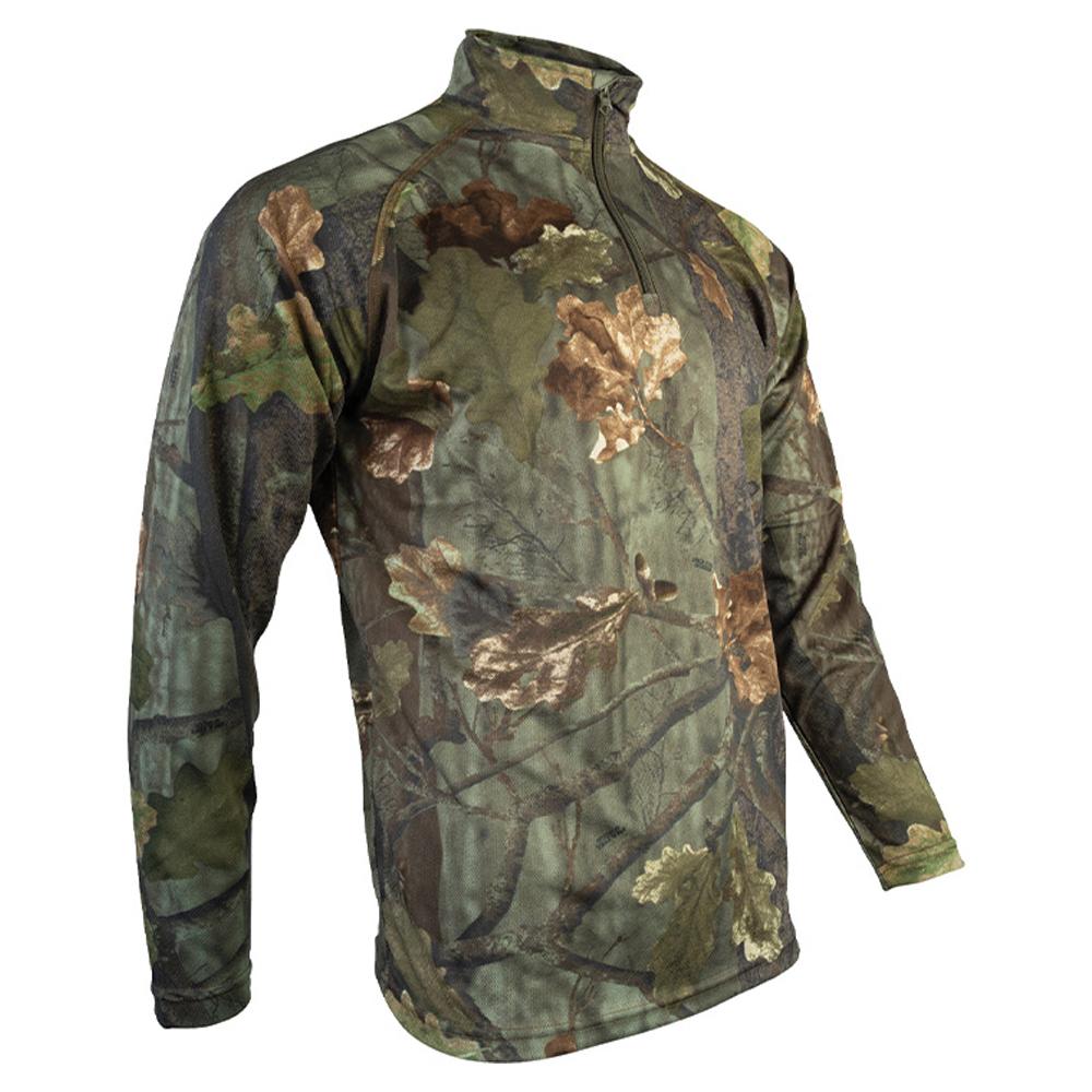 Jack Pyke Mens Armour Oak Leaf Wicking Quarter Zip Midlayer