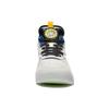 Li Ning Wave Mid Party Slip Resistant Abrasion Resistant Mid top Skateboard Shoes Women's White Black Blue AGCS284-1