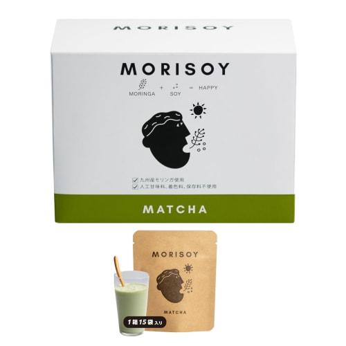 

MORISOY Moringa Soy Protein, Individually Wrapped, Matcha Flavor, 255g (17g x 15 Bags), Made in Japan, No Additives, No Artificial Sweeteners, Soy Pro