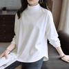 Women's Long-Sleeve Fleece Turtleneck Plus Velvet Slimming Base Layer Shirt