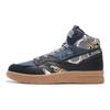Li Ning 937 Fabric Leather Durable Lightweight Breathable High-Top Skate Shoes Men Skate Shoes Black Blue AZGS043-3