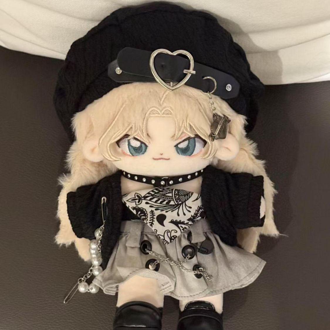 Gevuld 20cm Anime Detective Conan Vermouth Cos Katoen Pluche Pop Speelgoed Cos Voor Fan Collectie Kinderen Volwassenen Verjaardagscadeaus With skeleton
