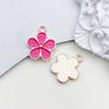 1pcs Rose Red Oil Drop Pendant Through The Alloy Earrings Diy Handmade Homemade Accessories Materials Multiple Styles
