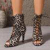 Sandali da Ballo Sexy da Donna alla Moda Open Toe Gladiator Comfort Sottili Tacchi Alti Scarpe da Festa Sala da Ballo Danza Latina Taglie Forti Donna