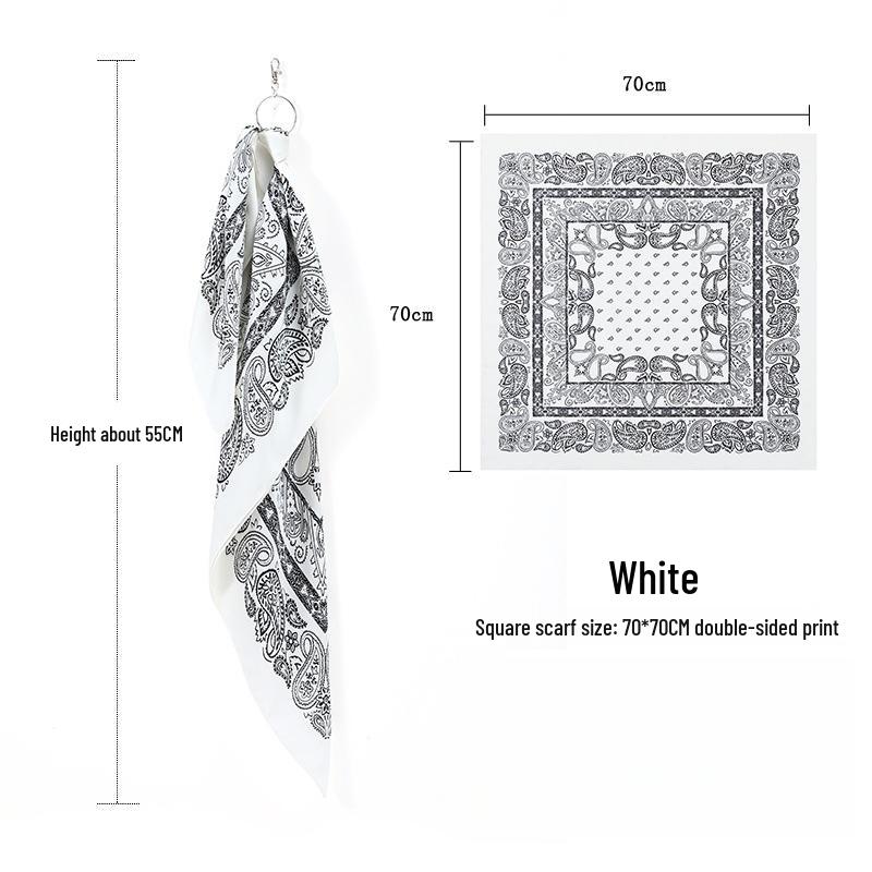 Retro Paisley Multi-use Silk Scarf: Large Square for Street Dance, Hip Hop, Neckerchief for Men & Women