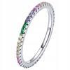 Ring With Colorful Cubic Zirconias S925 Crystals