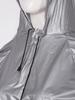 Unisex PVC Sports Suit Long Sleeve Zipper Hooded Top Elastic Waistband Pants Fitness Workout Outfits