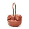 Genuine Leather Spherical Small Tote Bag For Women  Trend Designer Evening Purse Top Handle Ladies Handbags