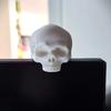 Skull Decoration Snap-On Monitor Clip 3D Printed Miniature Skull Figurine for Computer TV Screen Edge Unique Gothic Style Desktop Ornament Home Office
