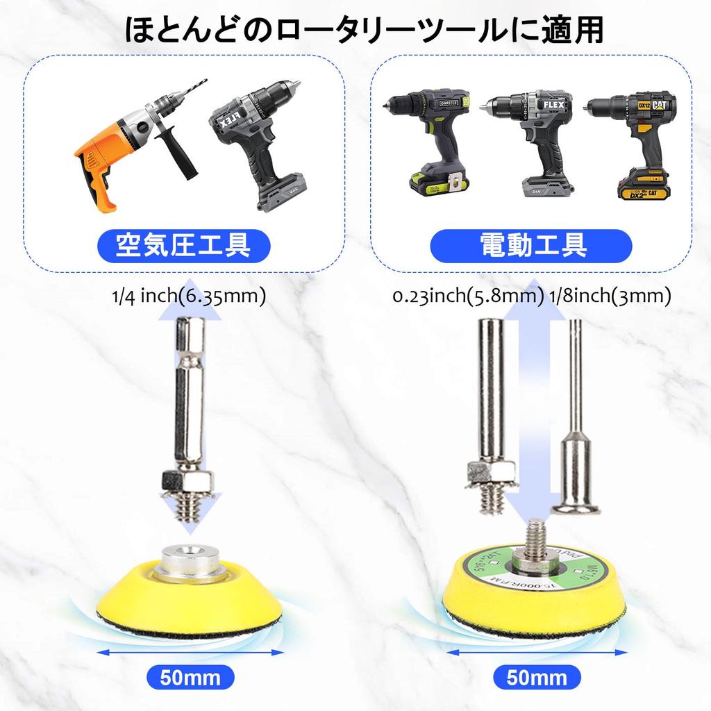 Waterproof Sandpaper 193 with Polishing Pads and to Compatible with and 6mm for Hex Power Screwdrivers and Small Power Sanding Discs for Car DIY