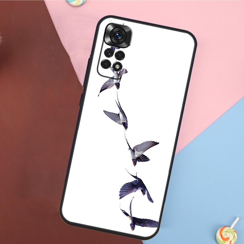 Swallow Collage Pattern Cover For Xiaomi Redmi Note 13 14 Pro 12 11 9 10 9S 10S 11S 12S Redmi 14C 10C 12C 13C Case