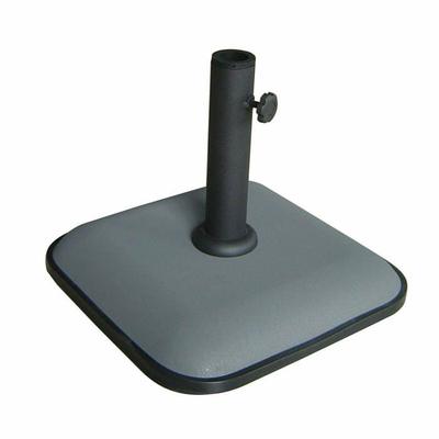 Square Cement Parasol Base - MARBUENO SUMMER - Marbueno Round Cement Umbrella Base - 35x35x5.2 Cm - Grey