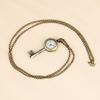 Antique Bronze Cute Lovely Vintage Key Shape Quartz Pocket Watch Buckle Necklace Gift Wall Chart FOB Pendant Clock Collectibles