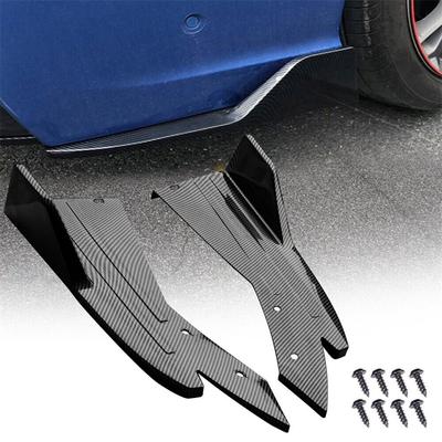 Auto Achterbumper Lip Koolstofvezel ABS Universele Beschermer Bumper Lip Strip Spoiler Zijskirt Koolstofvezel Krasbestendig