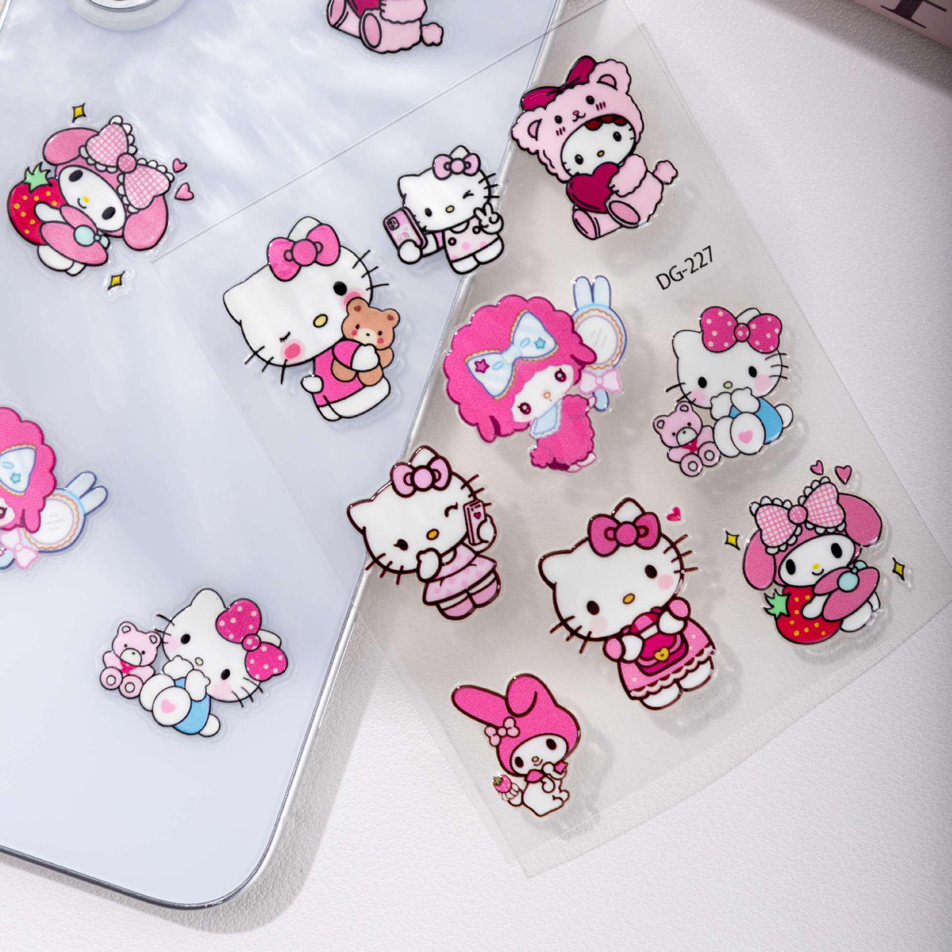 Cyansea Stylish Autumn/Winter Hello Kitty Pink Decorative Stickers for DIY DG-227