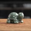 Ru kiln Ge kiln turtle Xuanwu tea pet ornament tea play opening film can raise classical national style creative cover pen holder high-end