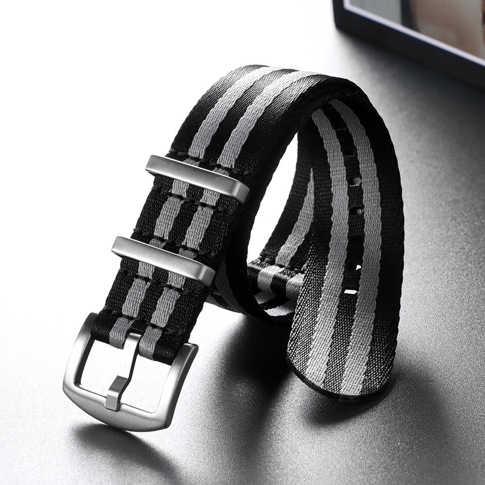 

High Density Ribbed Nylon Watch Strap 18/20/22mm Extended Belt for Omega Watchband Accessories for Military Watch Band Bracelets 20mm