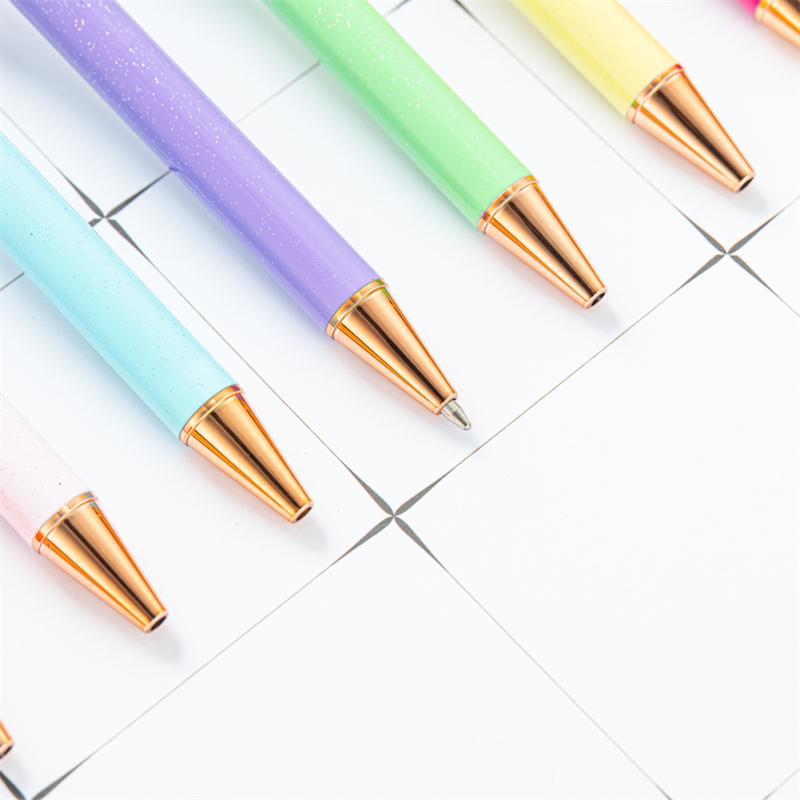Glitter Ballpoint Pens Creative Metal Multi-color Ballpoint Pen For School Student Stationery Office