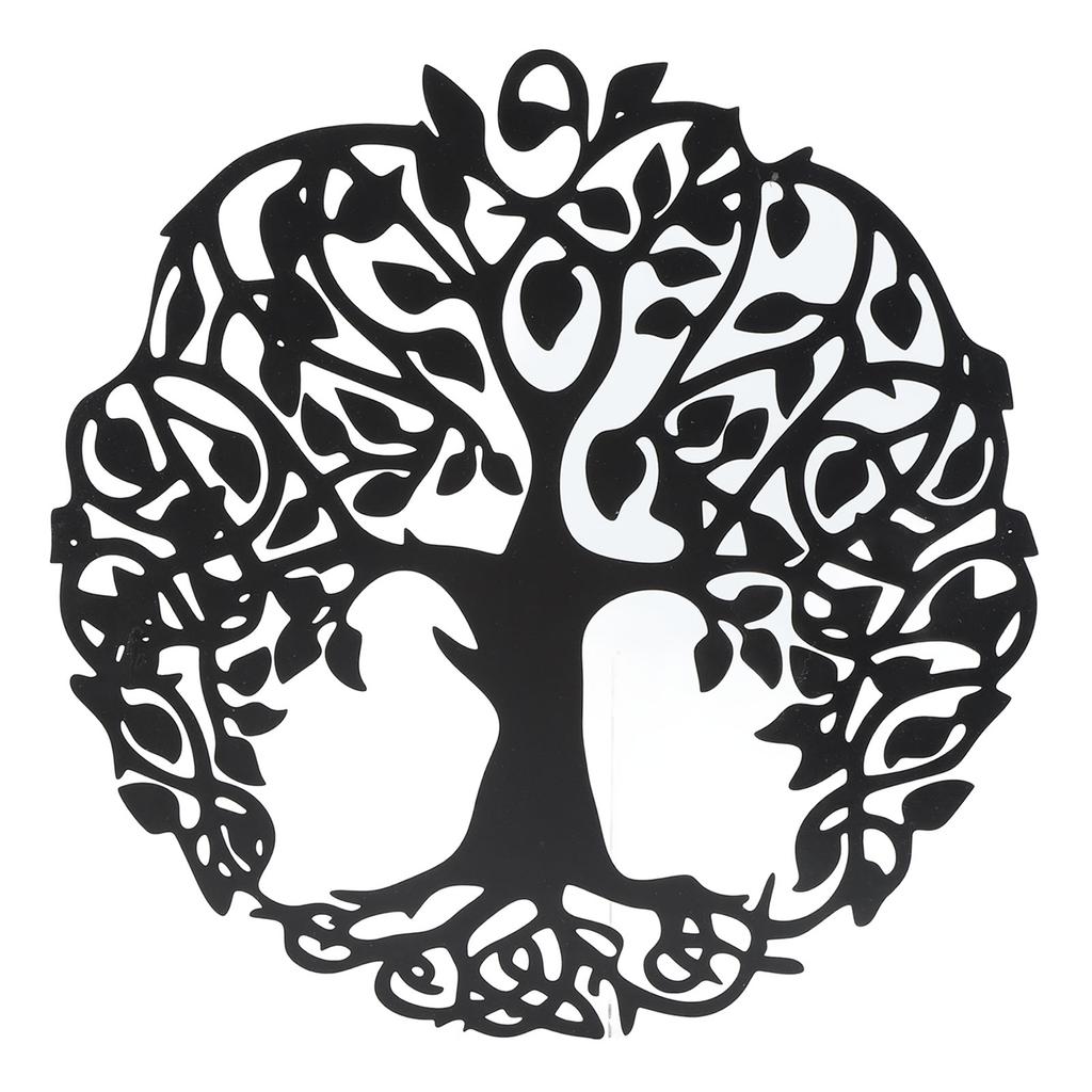 Tree of Life Wall Plaque 11.8 Inch Metal Wall Hanging Decor Garden Art Sculpture for Bathroom