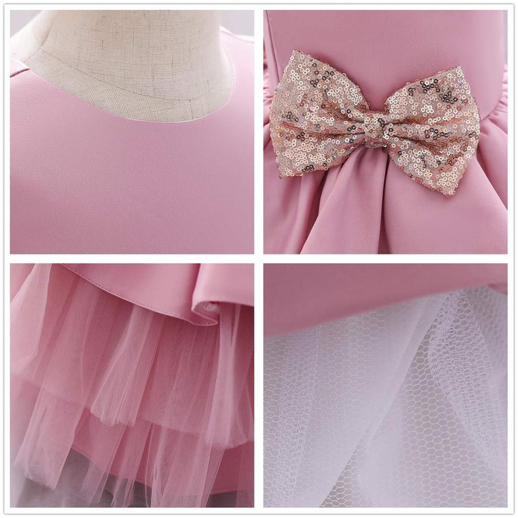 PAPA KIDS Baby Ceremony Kindergarten Entrance Princess Formal Dress for Baby Shower Baby Shower Wedding Birthday Commemorative Photo Dress Dress,