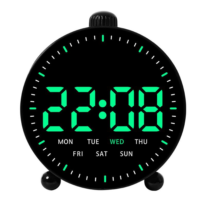 Personalized Jmping Seconds Display Electronic Led Alarm Clock Desktop Ambient Light Decor Usb Table Clock With Auto Dimmming