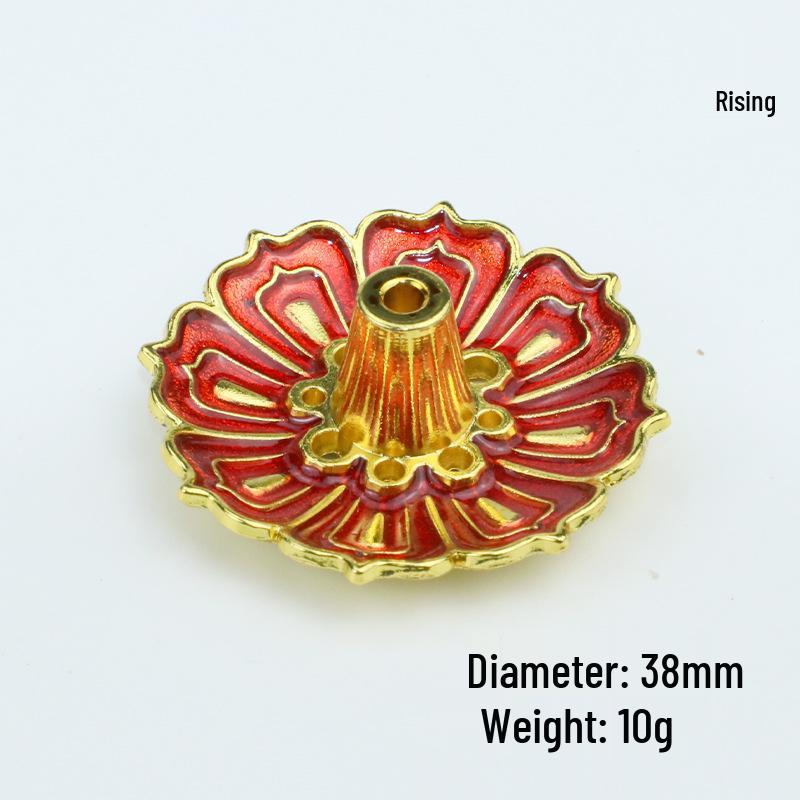 Lotus Alloy Multi-Hole Incense Holder and Burner Tray - Ornamental Incense Diffuser for Sticks