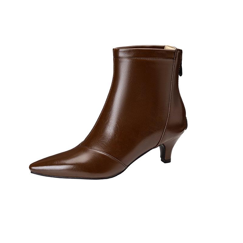 Pointed Martin Boots Short Knight Boots Mid Heel 32-48 Boots And Ankle Boots