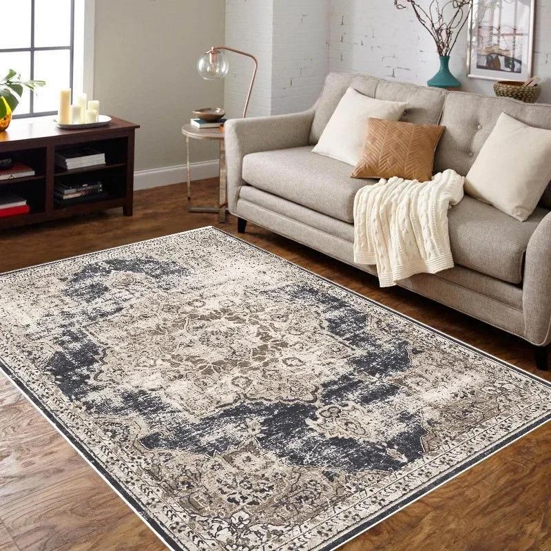 Vintage Style Morocco Luxury Living Room Carpet Ethnic Red Large Decoration Room Rug for Bedroom Soft Fluffy Lounge Floor Mat