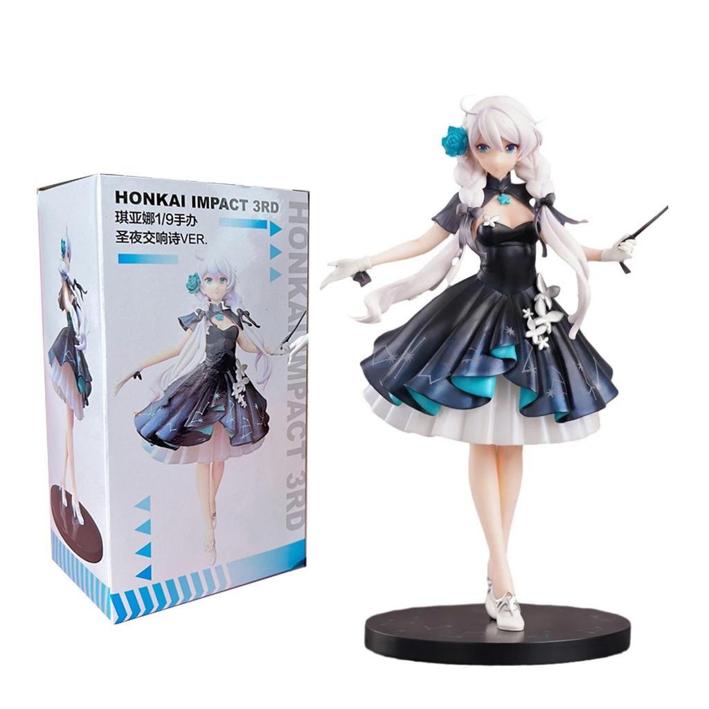 17cm Anime Kaslana Honkai Impact 3rd Figures Kiana Kaslana Figure Symphonic Poetry of The Holy Night Ver Doll Pvc Collection Toy