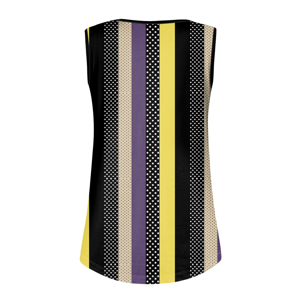 Tank Top für Damen, Sommer-Outfits, ärmellos, bedruckt, Blusen, lässig, lockere Hemden, plissiert, quadratischer Hals