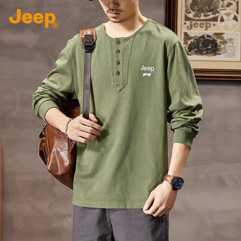 Jeep Men's Pure Cotton Long Sleeve T-Shirt