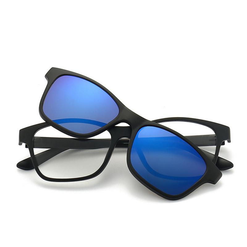 

2246 Magnet Clip Square Frame Myopia Glasses 0 -0.5 -1.0 -2.0 To -6.0 Hyperopia Sunglasses +0.5 +1.0 +2.0 To +6 0