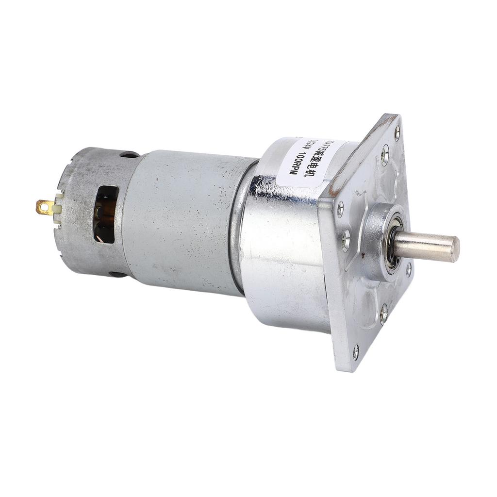 Gear Motor DC 24V 3.8A Speed Reduction Self Locking Reversible Worm Geared Motor for Machine 100RPM