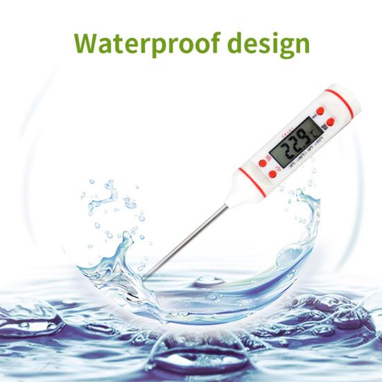 Ölthermometer, empfindliches, präzises LCD-Display, Edelstahlsonde, Fleischtemperaturmessgerät für Zuhause