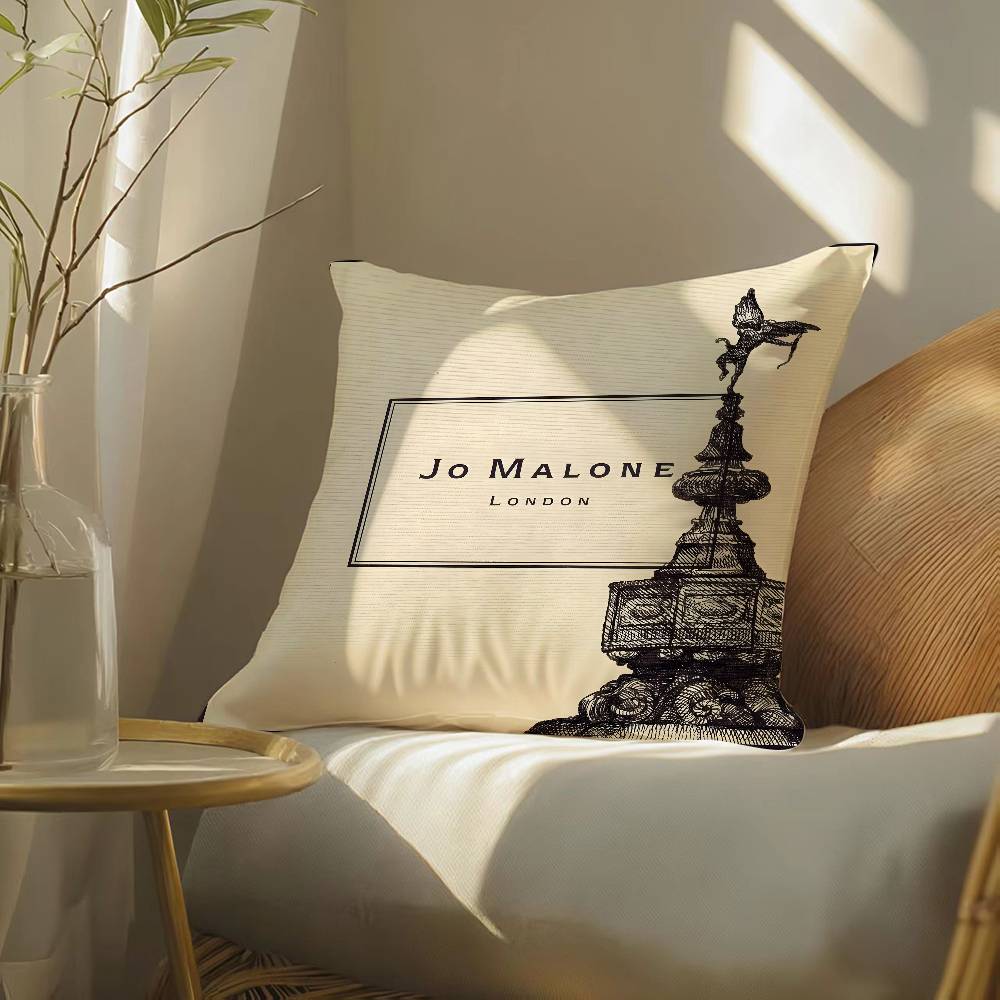 Luxury Fragrance Jo Malone London-L Pillow Case Silky Elegant Comfort Sofa Bed  Invisible Zipper Beach Pillowcase