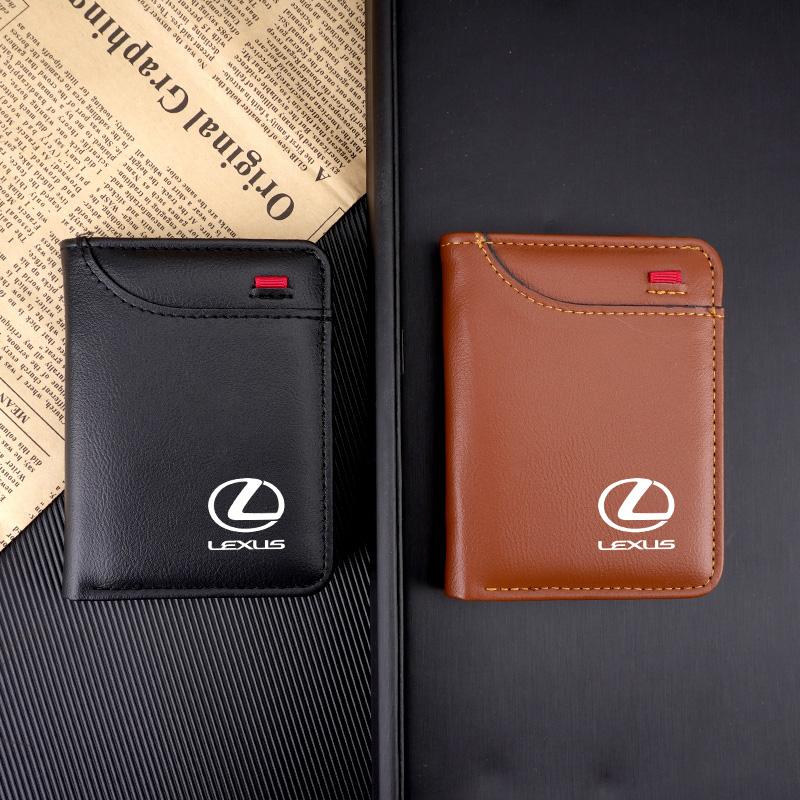 Leather Mini Wallet for Lexus ES300 RX330 RX300 GS300 IS250 IS200 CT200h IS300 NX RX LX GX GS Card Documents Storage Pocket Bag NB5