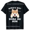 Worlds Best Shiba Inu Mom Dog Owner T Shirts Summer Graphic Cotton Streetwear Short Sleeve Birthday Gifts Tshirt Unisexs Clothing