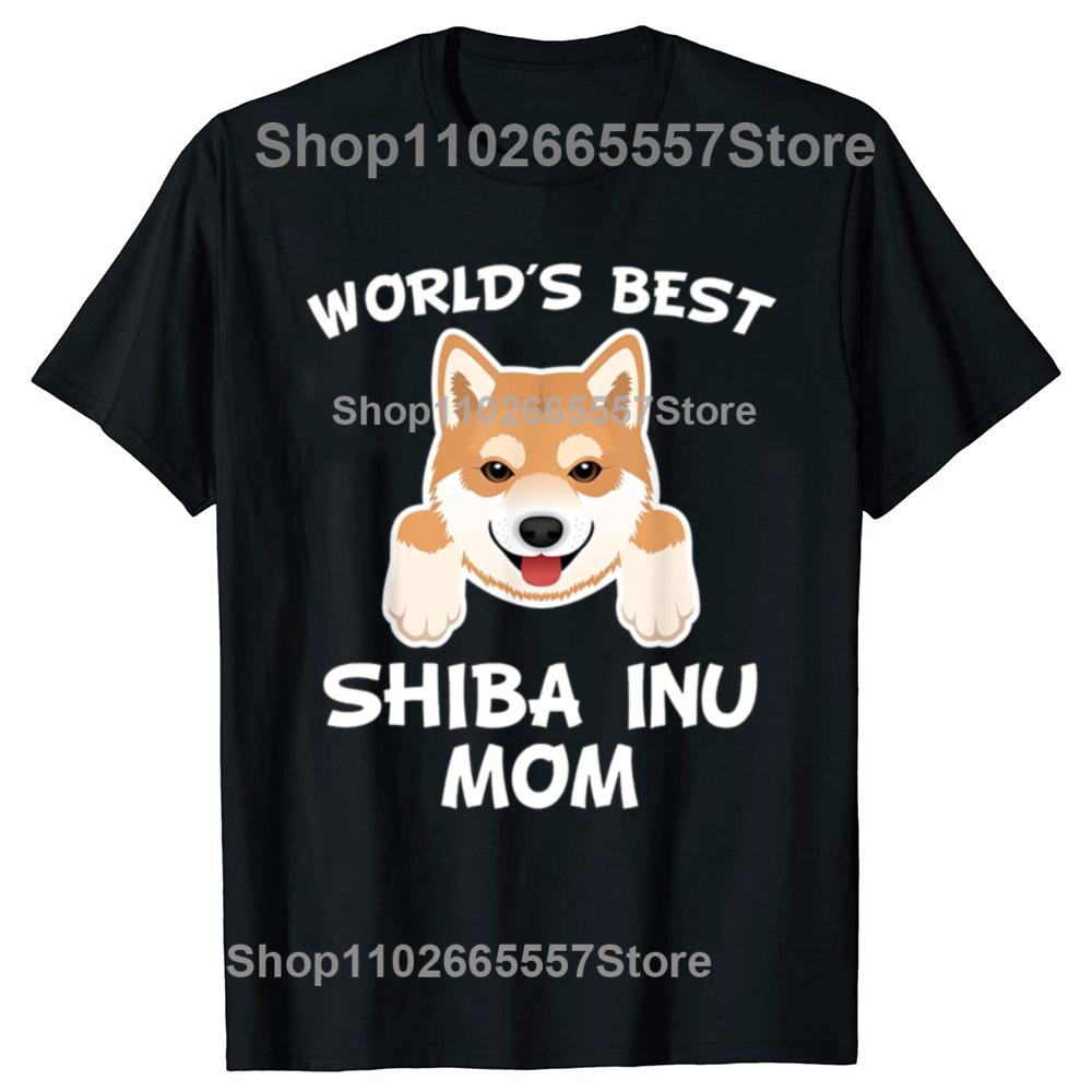 

Worlds Best Shiba Inu Mom Dog Owner T Shirts Summer Graphic Cotton Streetwear Short Sleeve Birthday Gifts Tshirt Unisexs Clothing 4XL