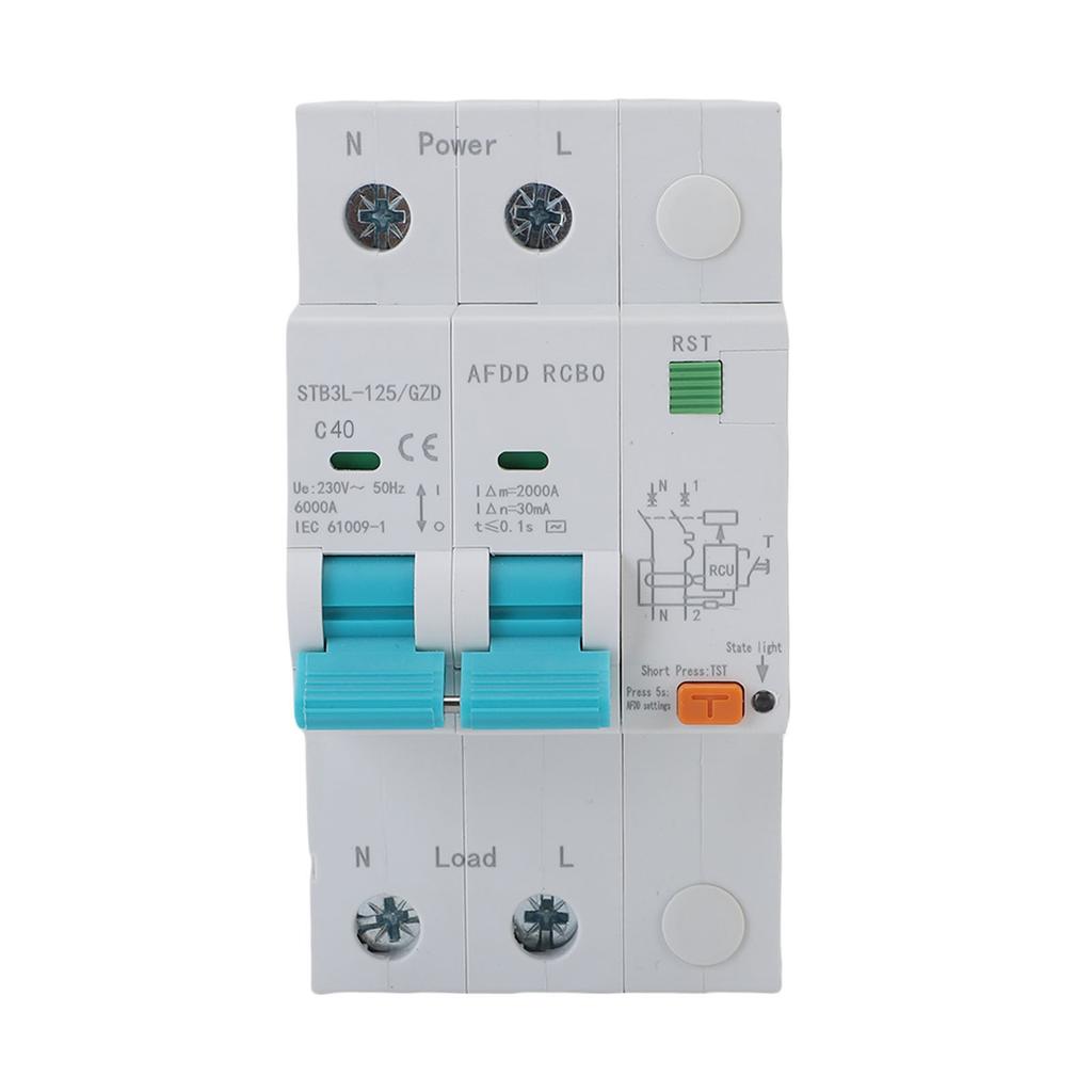 AFDD Urządzenie Zabezpieczające przed Łukiem Elektrycznym 2P RCBO RCCB Wyłącznik Nadprądowy Zwarciowy Zwarciowy