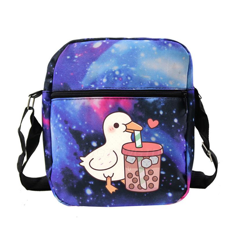 Cute printed shoulder bag casual multi-functional oblique span bag small bag student stationery bag